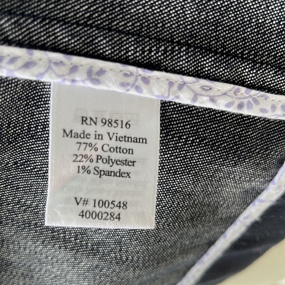 Cold Water Creek Dark Denim 1 Button Blazer 10P - Picture 11 of 13